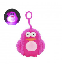 Іграшка-антистрес їжачок "Пінгвін" MS 3575(Pink) блимає, 7 см