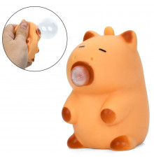 Дитяча іграшка-надувашка "Капібара з жуйкою" MS 4736, 7 см