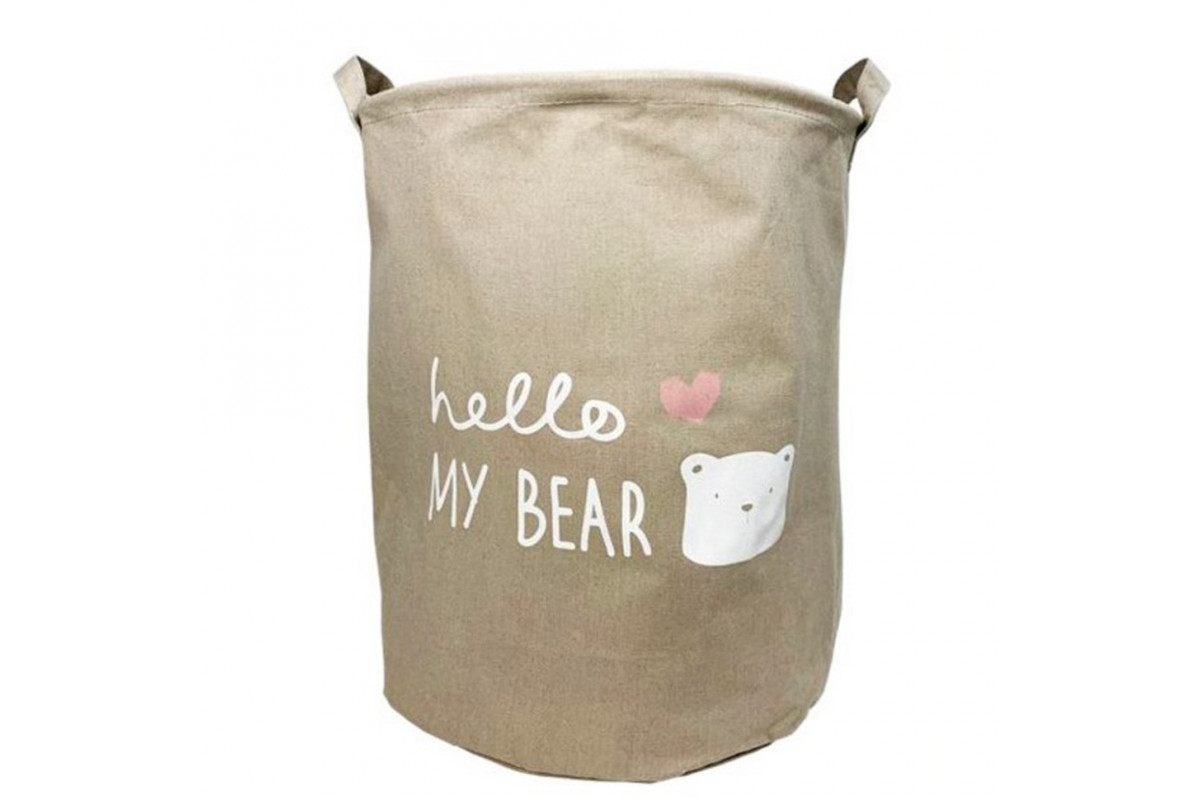 Корзина для игрушек и белья «Hello my bear» MGZ-1004(Grey)