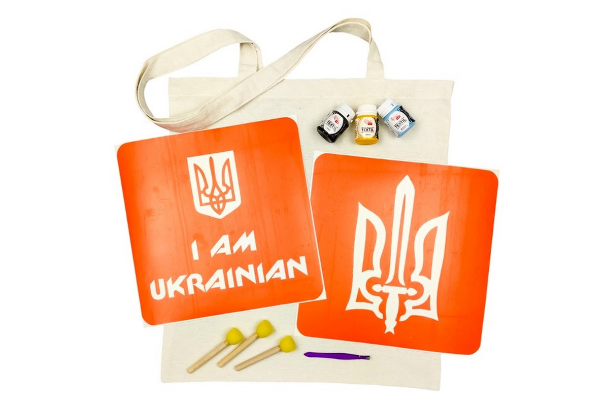 Набор для творчества «Экосумка бязь I Am Ukrainian, Тризуб» bag-b-n064-n059