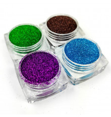 Набір гліттера для біо-тату «Базовий №3» glitter-set-4x-3, 4 кольори