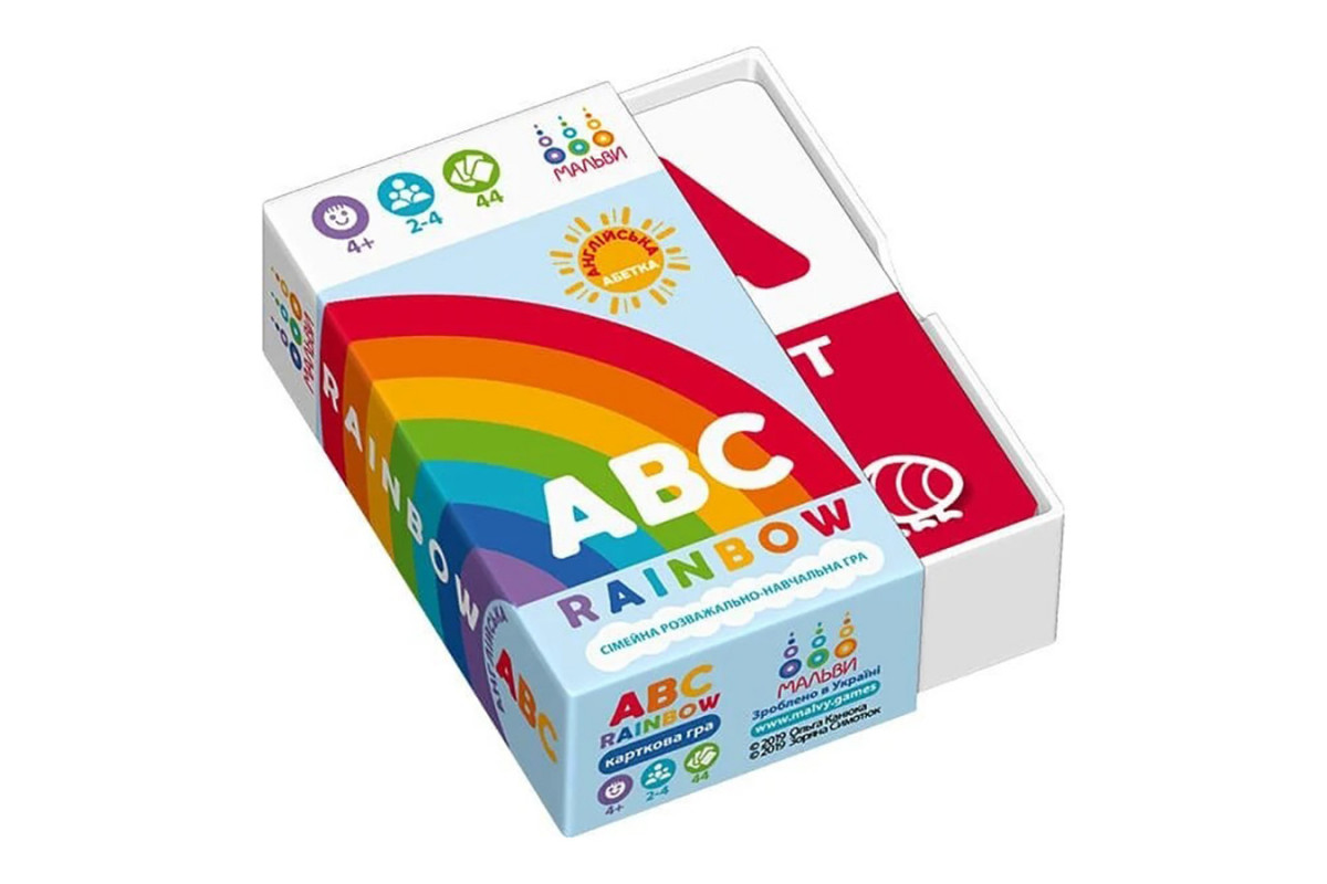 Настільна навчальна гра ABC rainbow 360050, 44 картки