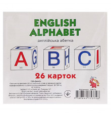 Розвиваючі міні-картки для дітей Англійський алфавіт J007y 26 карток