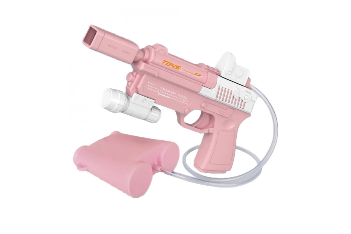 Водяной пистолет Water Gun W-Y10 на аккумуляторе Розовый