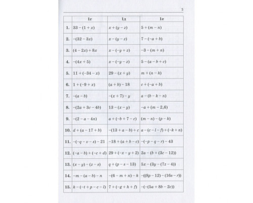 Навчальна книга 3000 вправ та завдань. Математика 5-6 клас. Розкриття дужок 15295