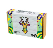 Фигурный деревянный пазл "Благородный олень" PuzA3-00730, 95 деталей