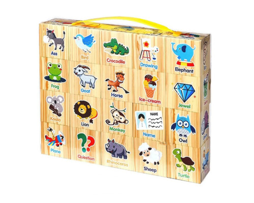 Дитячий ігровий набір кубиків "Тварини" K13806 в наборі 20 штук