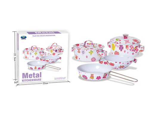 Детский набор посуды «Kitchenware» 620-B5(White) кастрюля, сковородка