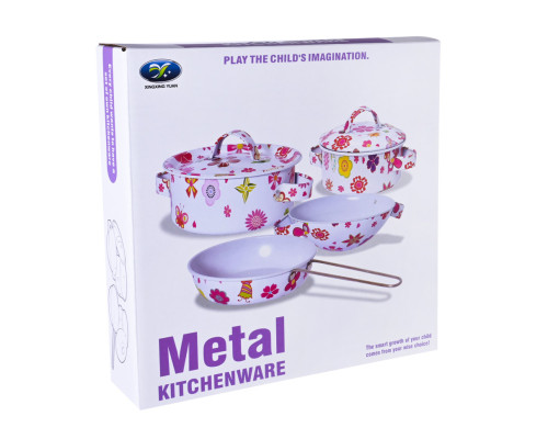 Детский набор посуды «Kitchenware» 620-B5(White) кастрюля, сковородка