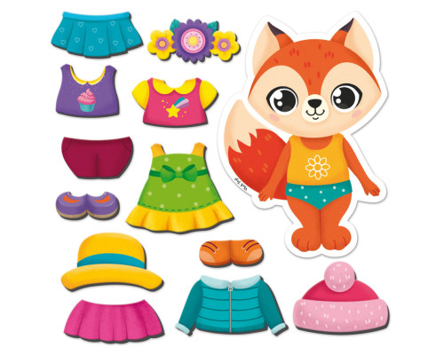 Магнітна гра Одягалка "Лисичка" Vladi Toys VT3204-33 Укр