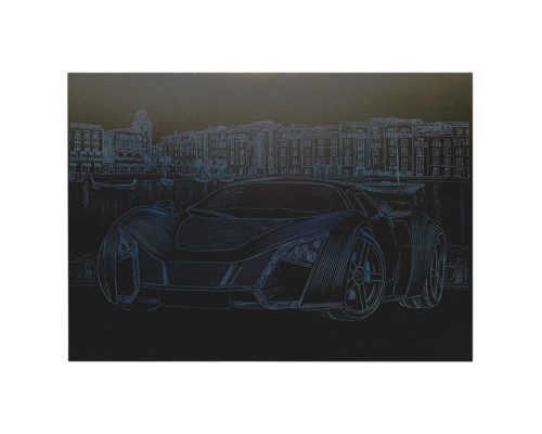 Гравюра А4 "Спорткар" ГрА4-4с економ варіант в пакеті 29,7х21 см
