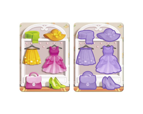 Деревянный пазл-вкладыш "Одежда-2" Ubumblebees (ПСФ119) PSF119 фон с подсказкой