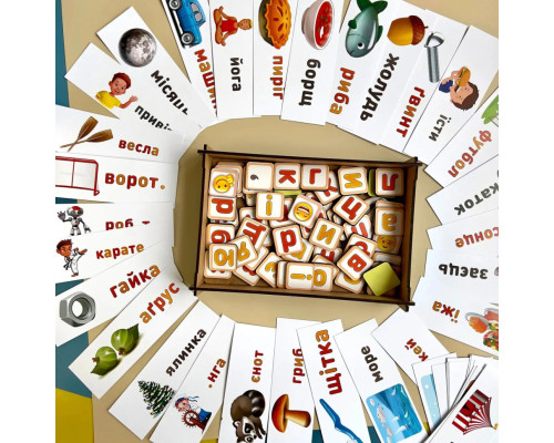 Планшет для девочек "Собери слово по картинке" Ubumblebees (ПСД199-УКР) PSD199-UKR на украинском языке