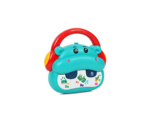 Дитяче піаніно "Бегемот" FT0056C 12 см, навчальне, музика, звук