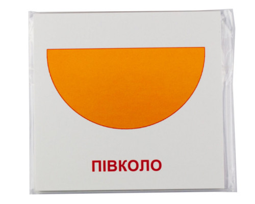 Развивающие карточки "Геометрические фигуры" (110х110 мм) 65797 на англ. /укр. языке