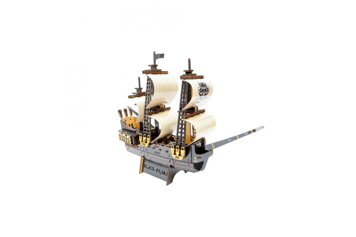 Деревянный 3D конструктор "Пиратский корабль" Puz-00928, 196 деталей