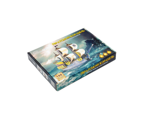 Деревянный 3D конструктор "Пиратский корабль" Puz-00928, 196 деталей