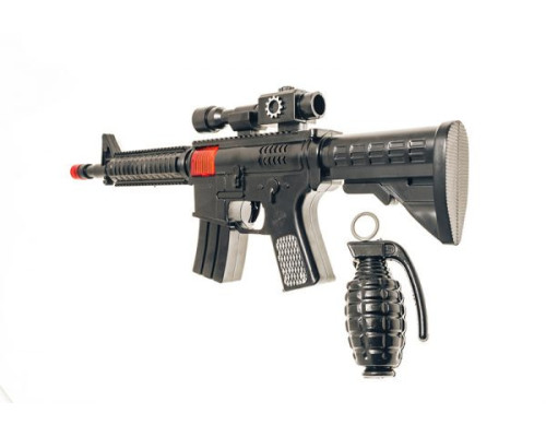 Іграшковий автомат-тріскачка "M16" з гранатою Golden Gun 803