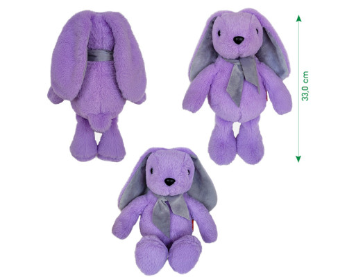 Іграшка м'яконабивна Зайченя МС 080501-10 фіолетове 33 см
