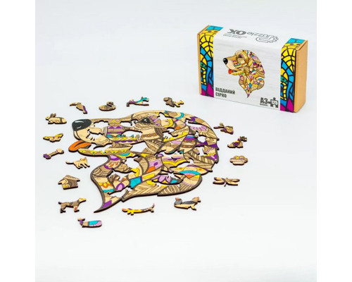 Фигурный деревянный пазл "Преданный Серко" PuzA3-03519, 125 деталей