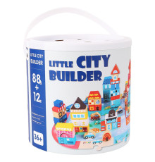 Деревянный конструктор "Город" C 75545, 12 пазлов, 88 деталей