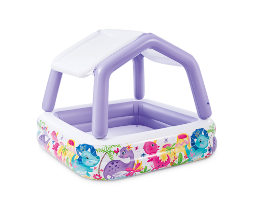 Дитячий надувний басейн 57470(Violet) зі знімним дахом 157 x 122 см 295 л