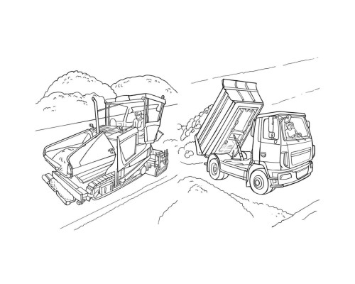 Велика книга розмальовок "Техніка та транспорт" 1736032, 64 сторінки