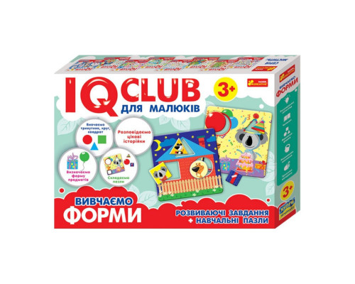 Учебные пазлы Изучаем формы.IQ-club для малышей 13203007, 6 карт в наборе