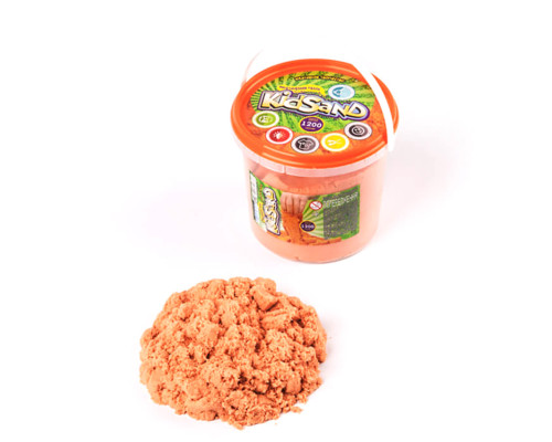 Набір креативної творчості "Кінетичний пісок "KidSand" KS-01-04, 1200 гр Помаранчевий