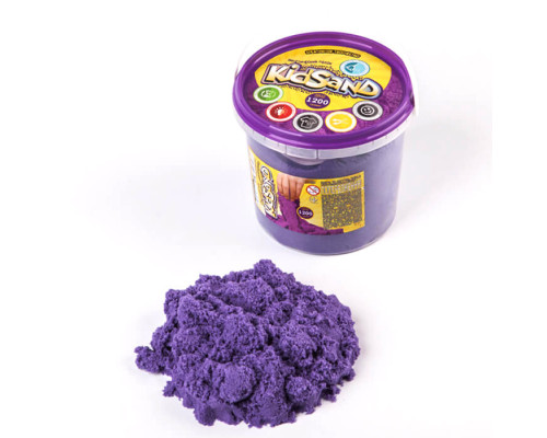 Набір креативної творчості "Кінетичний пісок "KidSand" KS-01-04, 1200 гр Фіолетовий
