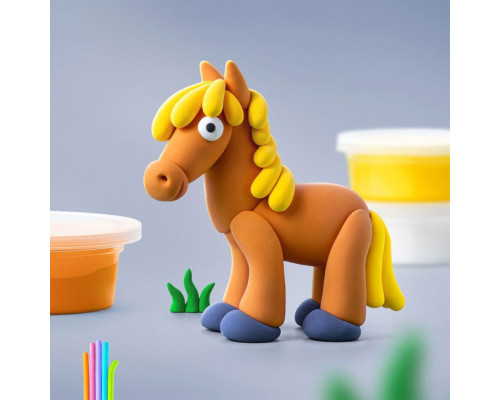 Набір пластиліну, що самостійно твердіє ЛІПАКА – Порося, кінь, кролик 60023-UA01