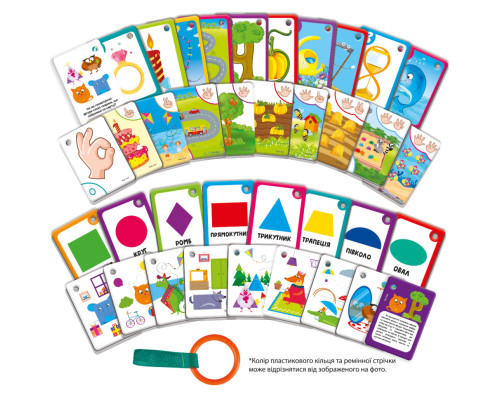 Набор обучающих карточек "Цифры и фигуры" Vladi Toys VТ2000-11 укр