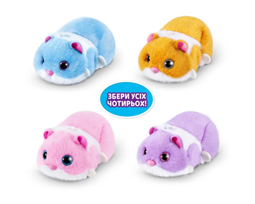 Інтерактивна м'яка іграшка Кумедний хом'ячок PETS ALIVE S1 Pets & Robo Alive 9543-3 фіолетовий