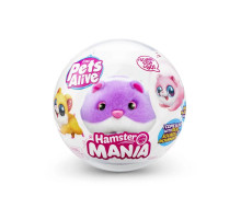 Інтерактивна м'яка іграшка Кумедний хом'ячок PETS ALIVE S1 Pets & Robo Alive 9543-3 фіолетовий
