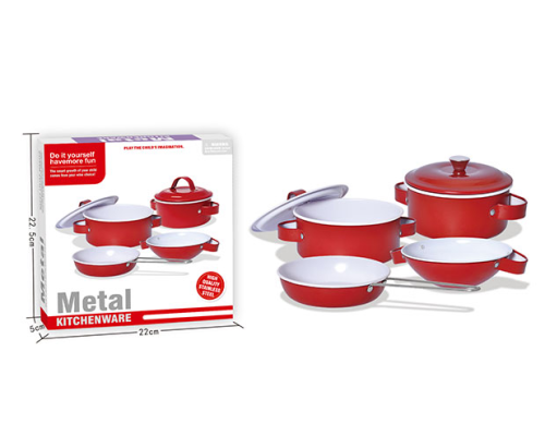 Детский набор посуды «Kitchenware» 620-B5(Red) кастрюля, сковородка