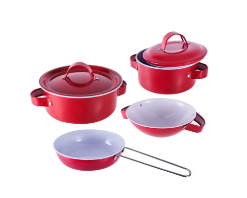Детский набор посуды «Kitchenware» 620-B5(Red) кастрюля, сковородка