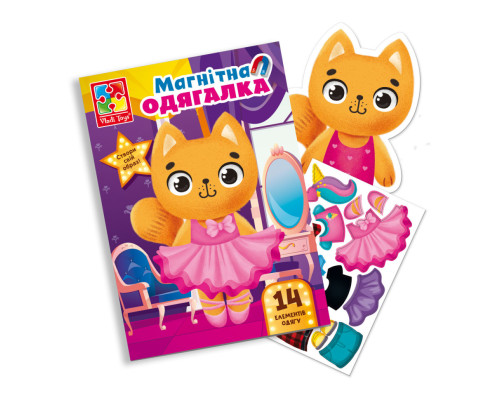 Магнітна гра Одягалка "Кішечка" Vladi Toys VT3204-34 Укр