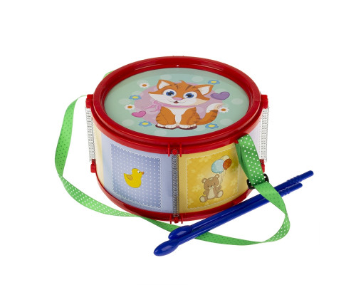 Барабан детский, маленький Colorplast 1-003 на шлейке