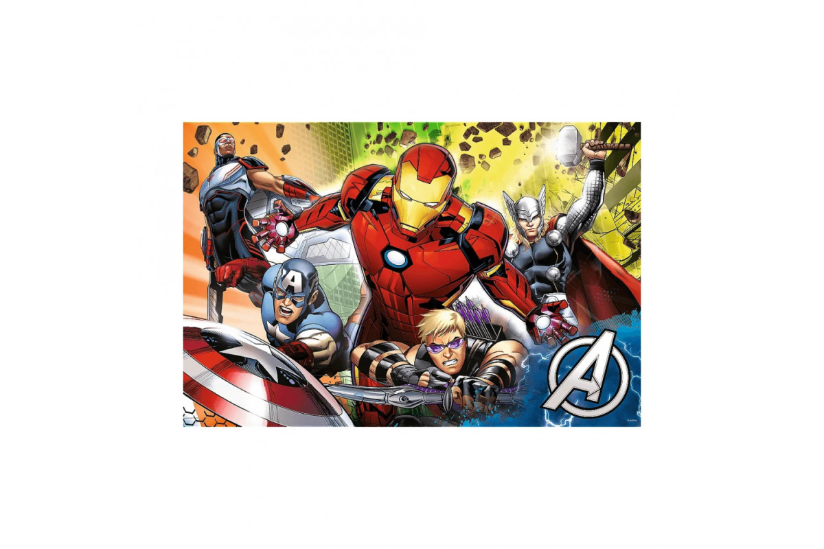 Дитячі пазли SUPER МАХІ Marvel "Разом сильніше" Trefl 41007 24 елементи, з розфарбовкою Дитячі пазли SUPER МАХІ Marvel "Разом сильніше" Trefl 41007 24 елементи, з розфарбовкою