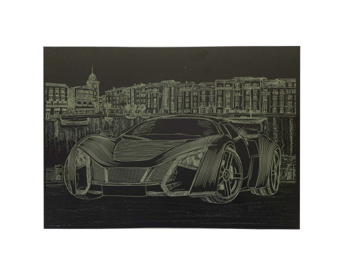 Гравюра А4 "Спорткар" ГрА4-4з економ варіант в пакеті 29,7х21 см