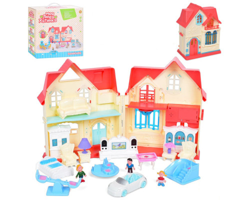 Детский игровой домик "Мой любимый домик" WD-932C, мебель, звук, свет