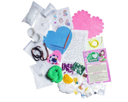 Большой набор для творчества "Я люблю цветы" 10100652, 8 изделий своими руками