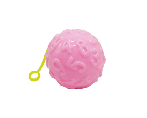 М'яч дитячий MS 4286(Pink) 7,5 см, текстурний, пискавка, мерехтить