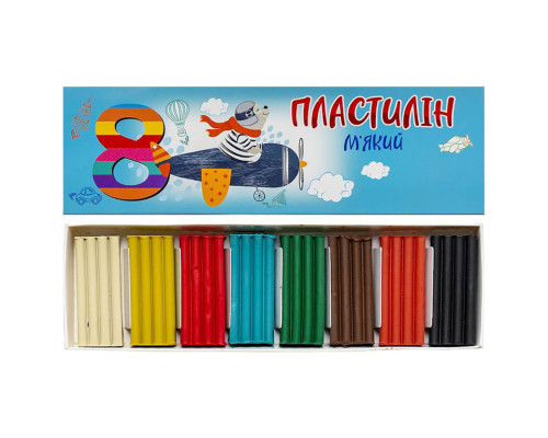 Набір для творчості Пластилін КТ 230602, 8 кольорів, 144 грами