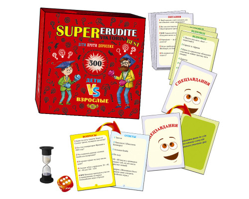 Настільна гра "SUPER Ерудит. Вікторина. BEST" MKK0605 укр. і рос. мовою