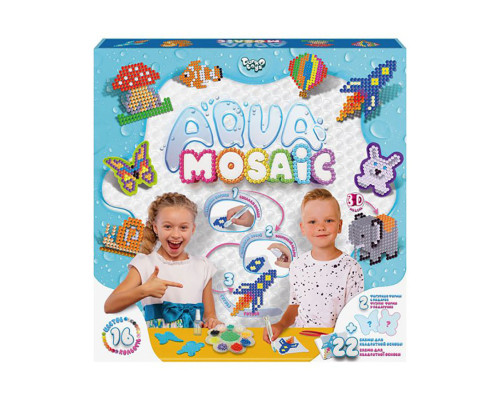 Набір креативної творчості "Aqua Mosaic" AM-01-02, 16 кольорів бусинок