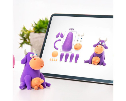 Набір пластиліну, що самостійно твердіє ЛІПАКА – Корівка, песик, вівця 60024-UA01