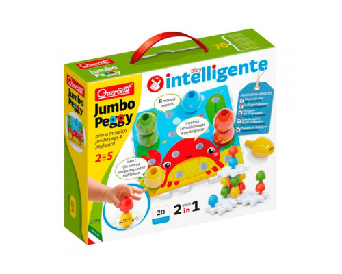 Розвиваючий набір мозаїки 2 в 1 Quercetti 2270-Q 16 фішок, 4 картки, 4 основи