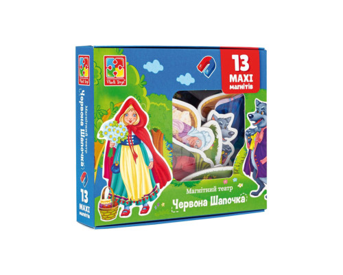 Настільна гра магнітний театр "Червона шапочка" Vladi Toys VT3206-52 Укр