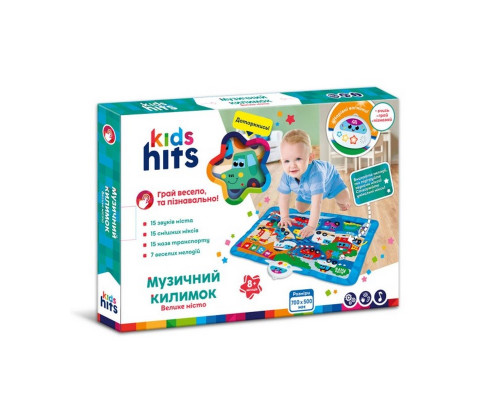 Килимок розвиваючий "Велике місто" KH04-004 звуки тварин, вірші